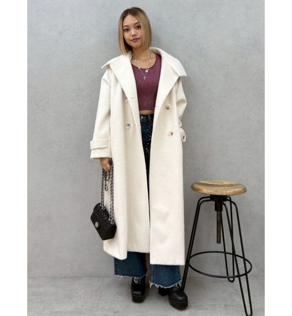 EVRIS「スタンドカラーロングコート」|チェスターコート|