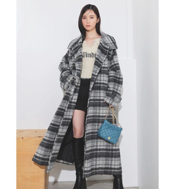 EVRIS「スタンドカラーロングコート」|チェスターコート|