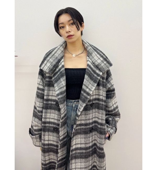 EVRIS「スタンドカラーロングコート」|チェスターコート|