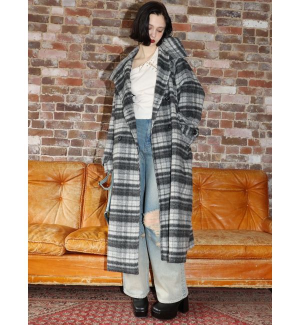 EVRIS「スタンドカラーロングコート」|チェスターコート|