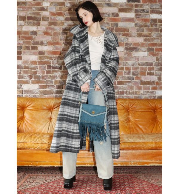 EVRIS「スタンドカラーロングコート」|チェスターコート|