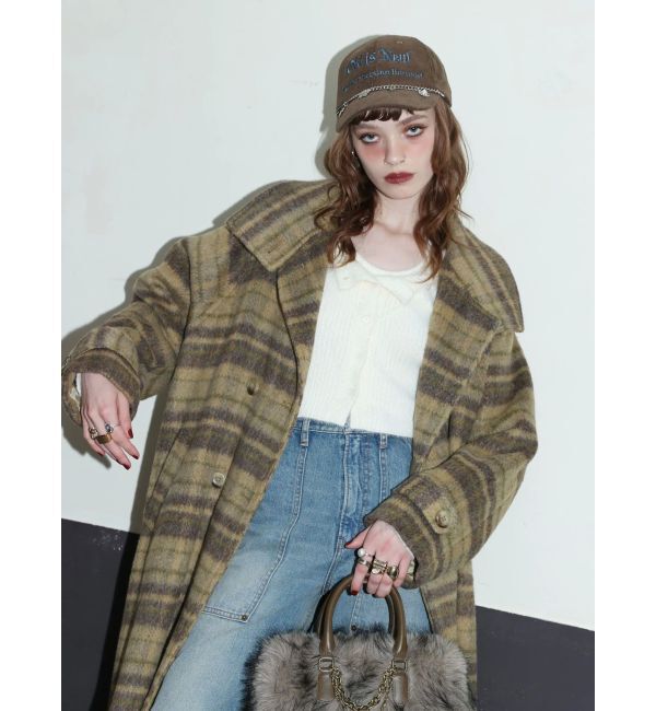 EVRIS「スタンドカラーロングコート」|チェスターコート|