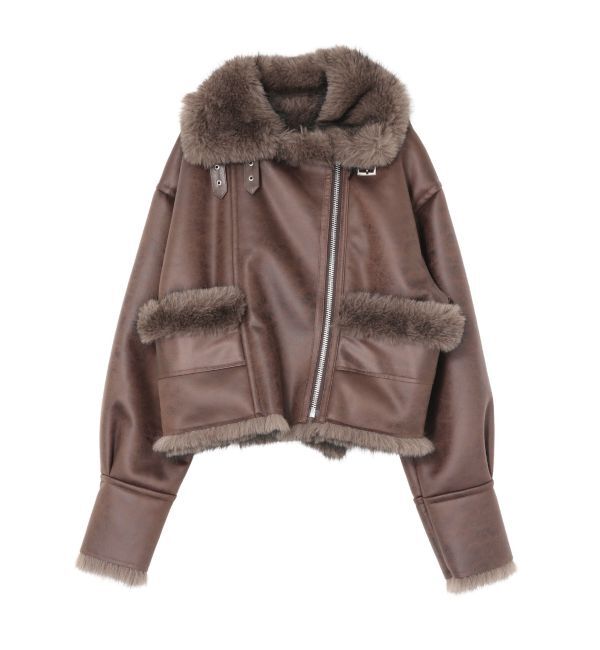 EVRIS「【SNSでバズり中】リバーシブルフェイクファーブルゾン」|ブルゾン・スタジャン|