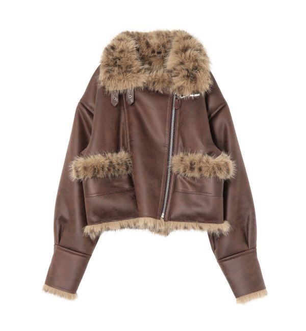 EVRIS「【SNSでバズり中】リバーシブルフェイクファーブルゾン」|ブルゾン・スタジャン|