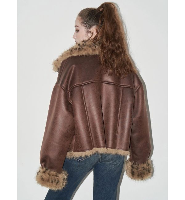 EVRIS「【SNSでバズり中】リバーシブルフェイクファーブルゾン」|ブルゾン・スタジャン|