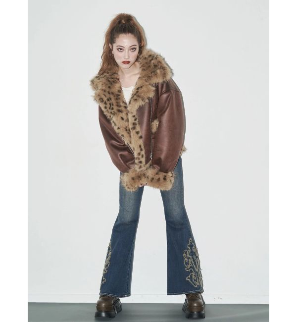 EVRIS「【SNSでバズり中】リバーシブルフェイクファーブルゾン」|ブルゾン・スタジャン|