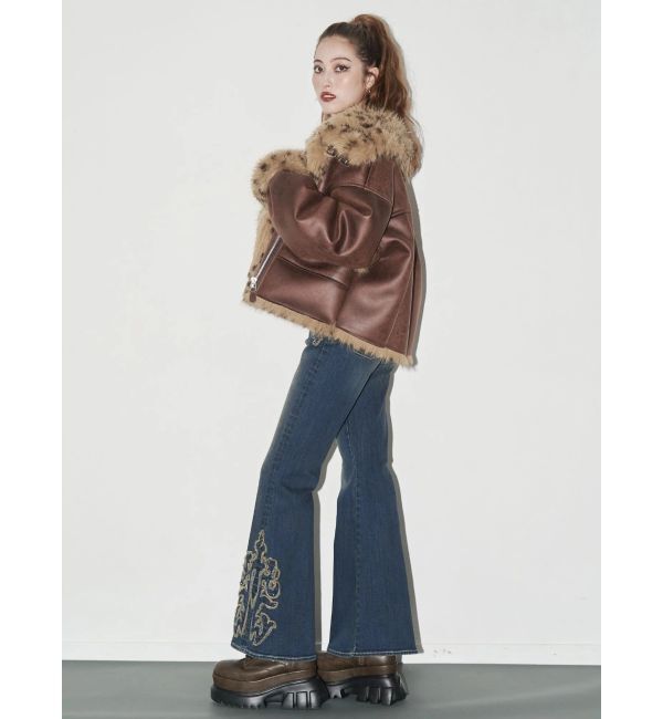 EVRIS「【SNSでバズり中】リバーシブルフェイクファーブルゾン」|ブルゾン・スタジャン|