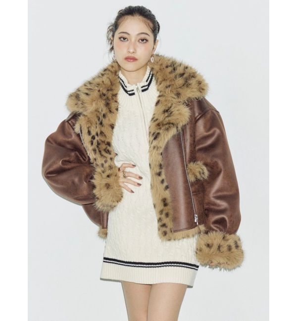 EVRIS「【SNSでバズり中】リバーシブルフェイクファーブルゾン」|ブルゾン・スタジャン|