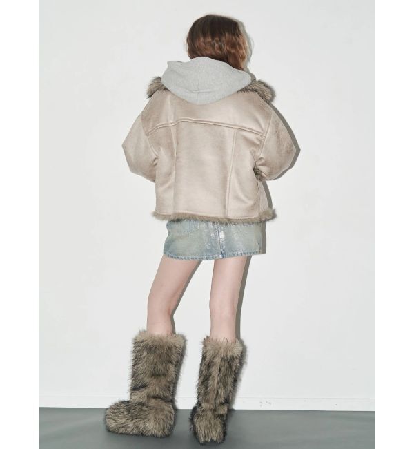 EVRIS「【SNSでバズり中】リバーシブルフェイクファーブルゾン」|ブルゾン・スタジャン|