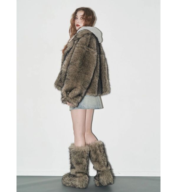 EVRIS「【SNSでバズり中】リバーシブルフェイクファーブルゾン」|ブルゾン・スタジャン|