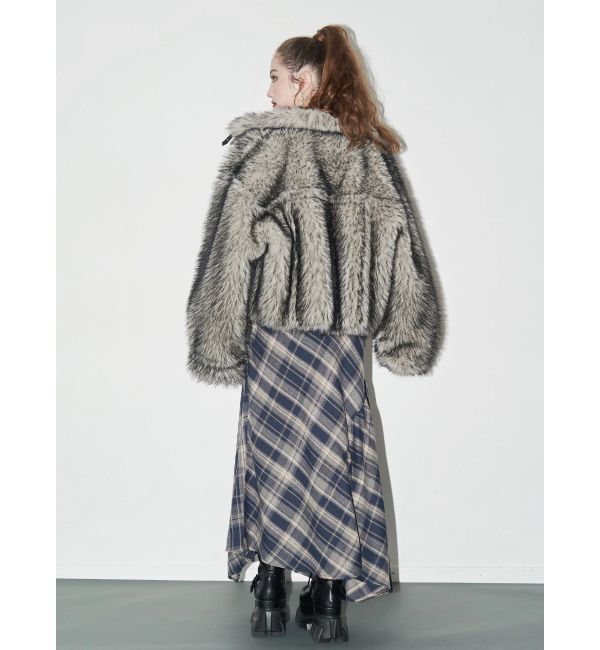 EVRIS「【SNSでバズり中】リバーシブルフェイクファーブルゾン」|ブルゾン・スタジャン|