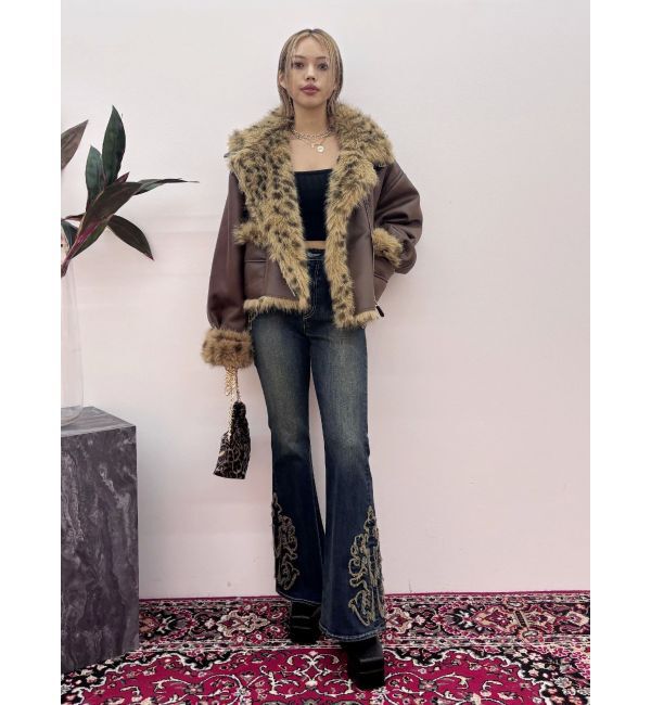 EVRIS「【SNSでバズり中】リバーシブルフェイクファーブルゾン」|ブルゾン・スタジャン|