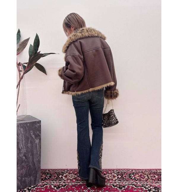 EVRIS「【SNSでバズり中】リバーシブルフェイクファーブルゾン」|ブルゾン・スタジャン|