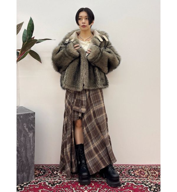 EVRIS「【SNSでバズり中】リバーシブルフェイクファーブルゾン」|ブルゾン・スタジャン|