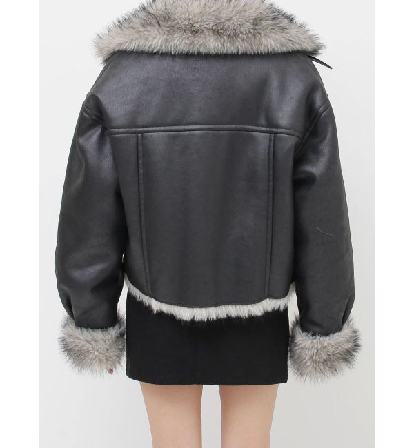 EVRIS「【SNSでバズり中】リバーシブルフェイクファーブルゾン」|ブルゾン・スタジャン|