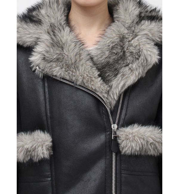 EVRIS「【SNSでバズり中】リバーシブルフェイクファーブルゾン」|ブルゾン・スタジャン|