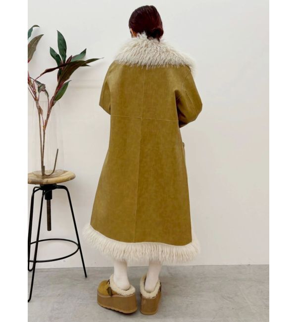 EVRIS「フェイクファームートンロングコート」|その他|