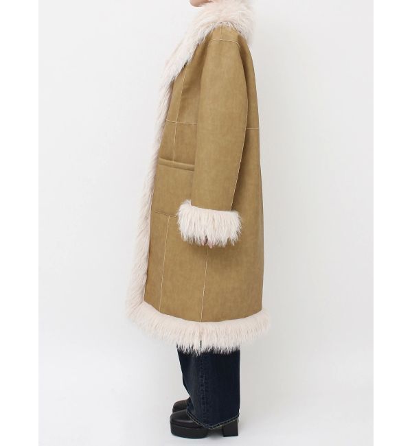 EVRIS「フェイクファームートンロングコート」|その他|