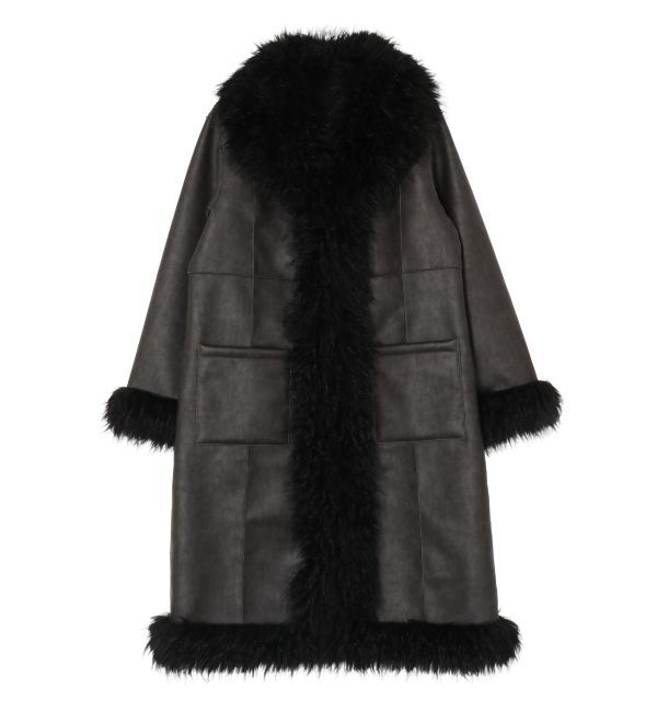 EVRIS「フェイクファームートンロングコート」|その他|