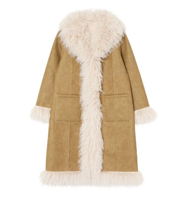 EVRIS「フェイクファームートンロングコート」|その他|