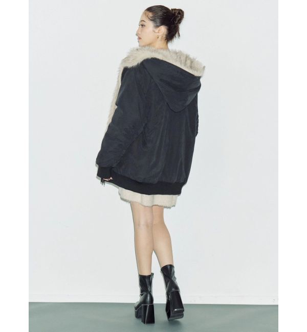 EVRIS「リバーシブルオーバーサイズフードブルゾン」|ブルゾン・スタジャン|