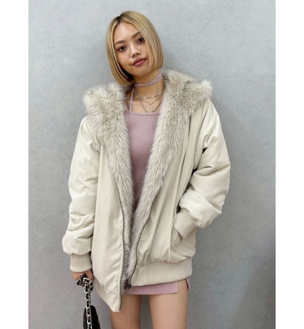 EVRIS「リバーシブルオーバーサイズフードブルゾン」|ブルゾン・スタジャン|