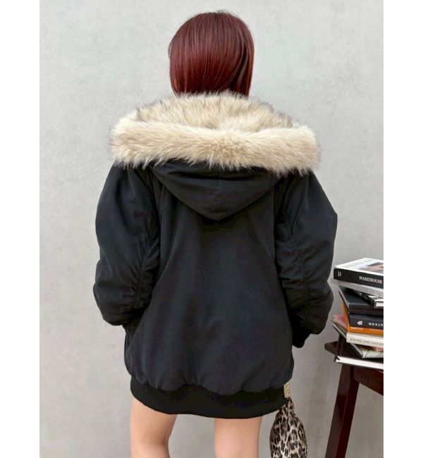 EVRIS「リバーシブルオーバーサイズフードブルゾン」|ブルゾン・スタジャン|