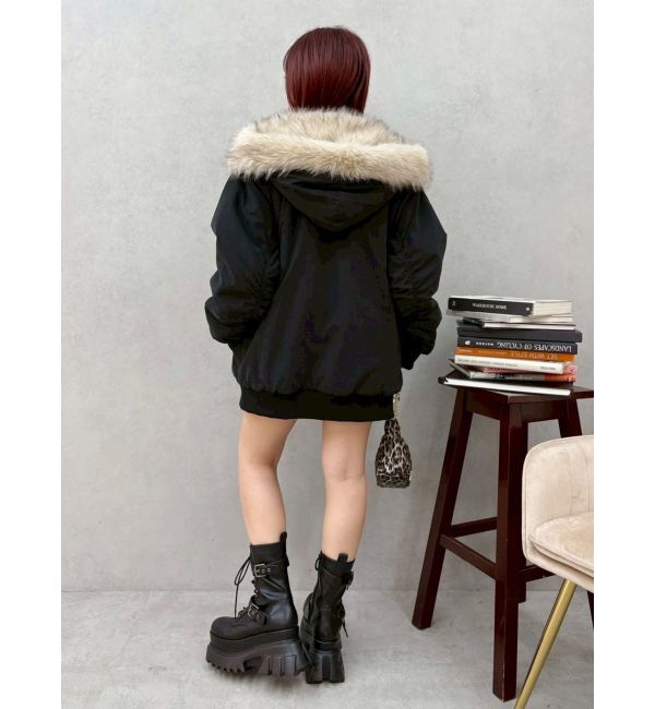 EVRIS「リバーシブルオーバーサイズフードブルゾン」|ブルゾン・スタジャン|