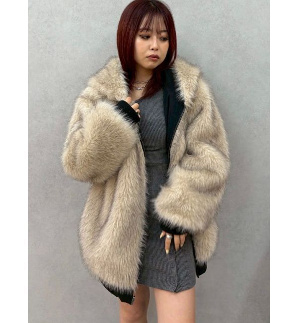 EVRIS「リバーシブルオーバーサイズフードブルゾン」|ブルゾン・スタジャン|