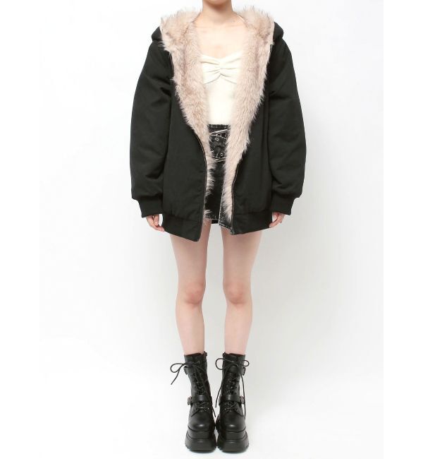 EVRIS「リバーシブルオーバーサイズフードブルゾン」|ブルゾン・スタジャン|