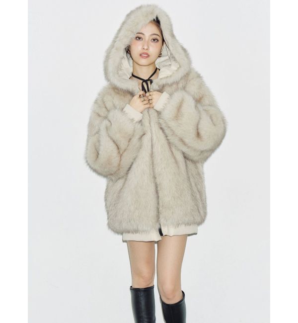 EVRIS「リバーシブルオーバーサイズフードブルゾン」|ブルゾン・スタジャン|