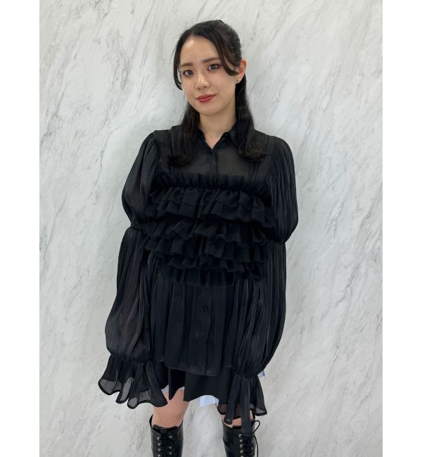 jouetie「ボリュームスリーブシアーシャツ」|シャツ・ブラウス|