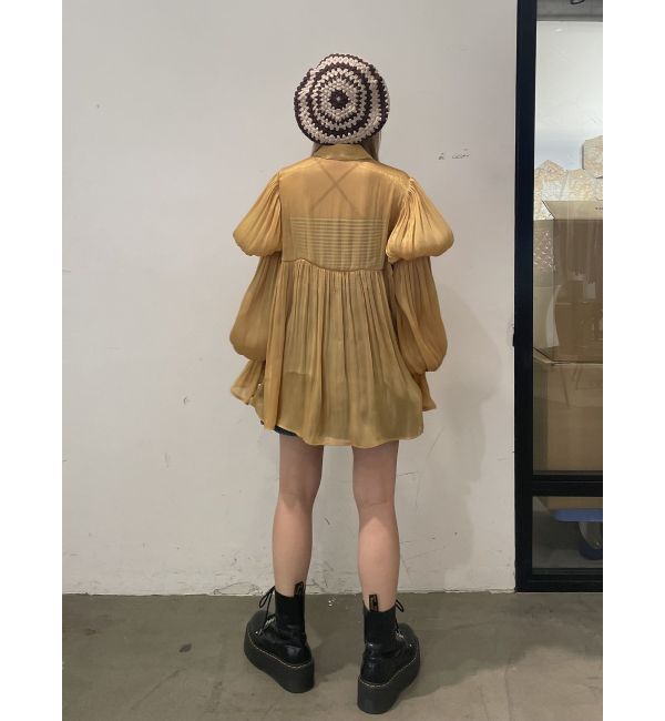 jouetie「ボリュームスリーブシアーシャツ」|シャツ・ブラウス|