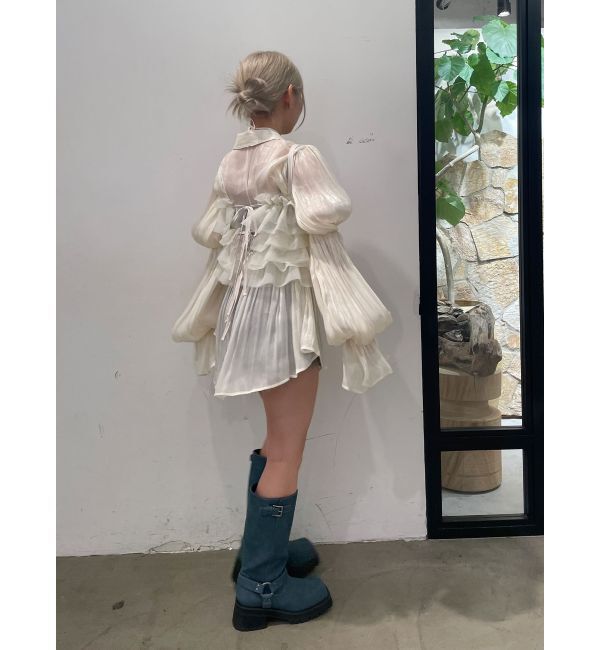 jouetie「ボリュームスリーブシアーシャツ」|シャツ・ブラウス|