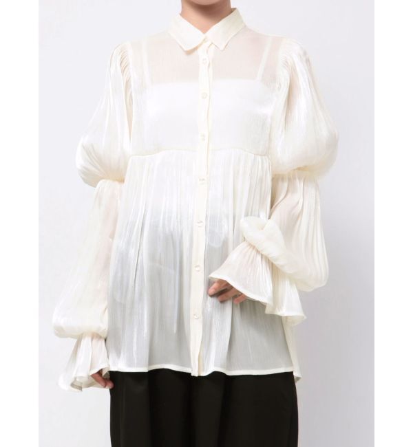 jouetie「ボリュームスリーブシアーシャツ」|シャツ・ブラウス|