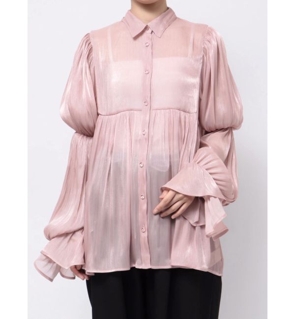 jouetie「ボリュームスリーブシアーシャツ」|シャツ・ブラウス|