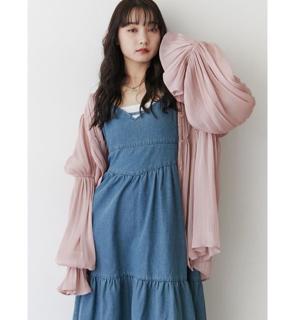 jouetie「ボリュームスリーブシアーシャツ」|シャツ・ブラウス|