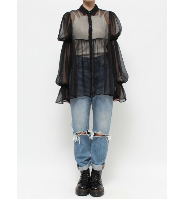 jouetie「ボリュームスリーブシアーシャツ」|シャツ・ブラウス|