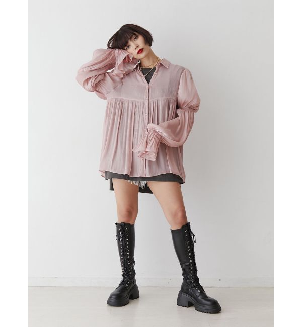 jouetie「ボリュームスリーブシアーシャツ」|シャツ・ブラウス|