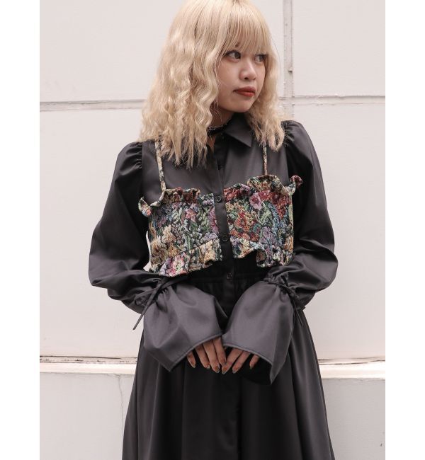 jouetie「ゴブランビスチェシャツワンピース」|ワンピース|