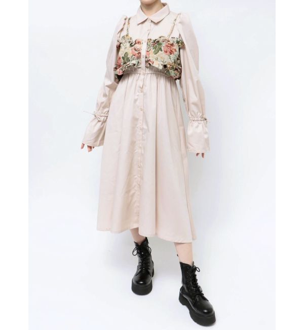 jouetie「ゴブランビスチェシャツワンピース」|ワンピース|