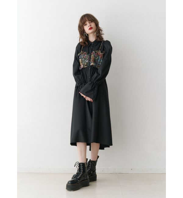 jouetie「ゴブランビスチェシャツワンピース」|ワンピース|