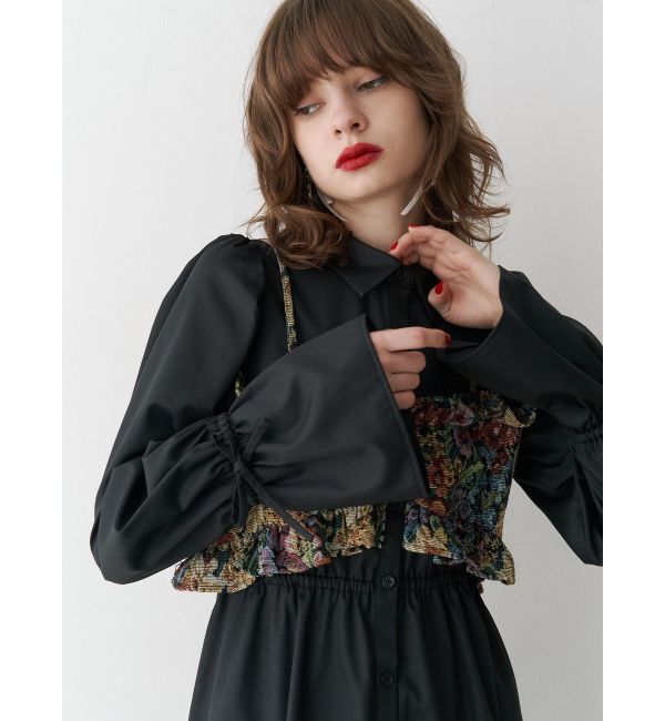 jouetie「ゴブランビスチェシャツワンピース」|ワンピース|