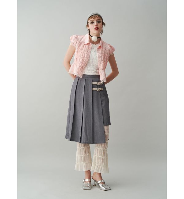 jouetie「サテンギャザーブラウス」|シャツ・ブラウス|