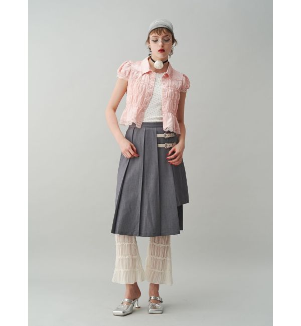 jouetie「サテンギャザーブラウス」|シャツ・ブラウス|