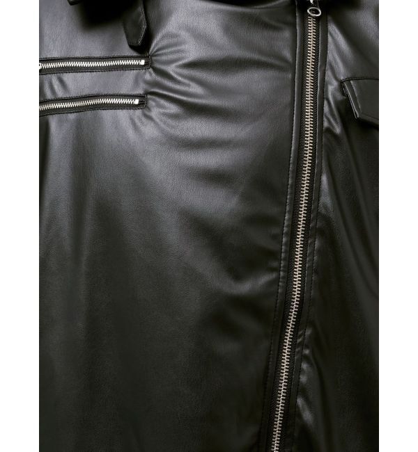 jouetie「フェイクレザーライダースMA-1ジャケット」|ブルゾン・スタジャン|