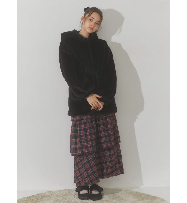 merry jenny「フリルフードフェイクファージャケット」|その他|