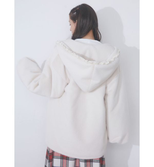 merry jenny「フリルフードフェイクファージャケット」|その他|