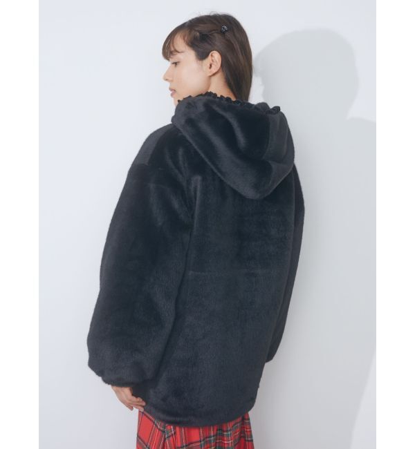 merry jenny「フリルフードフェイクファージャケット」|その他|