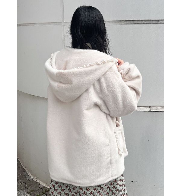 merry jenny「フリルフードフェイクファージャケット」|その他|